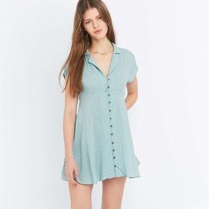 Urban outfitters button down polka dot dress